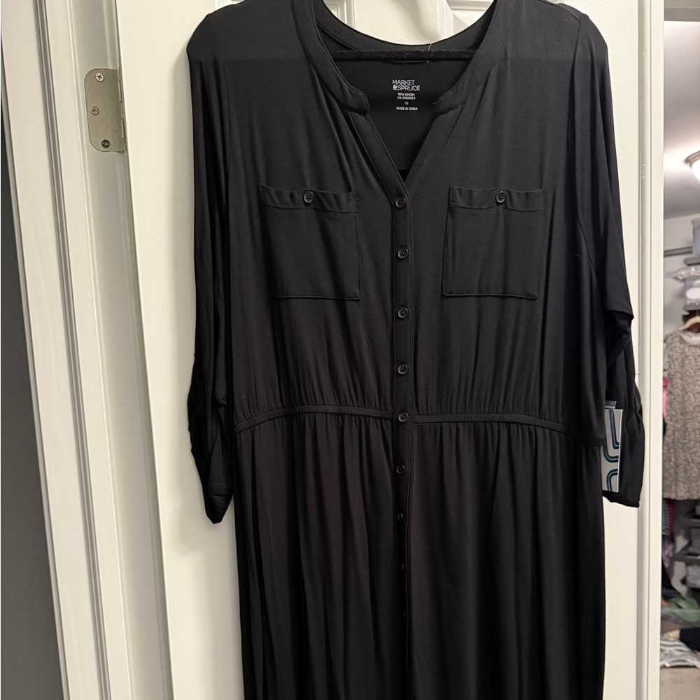 Market & Spruce Black Long Sleeve Dress StitchFix
